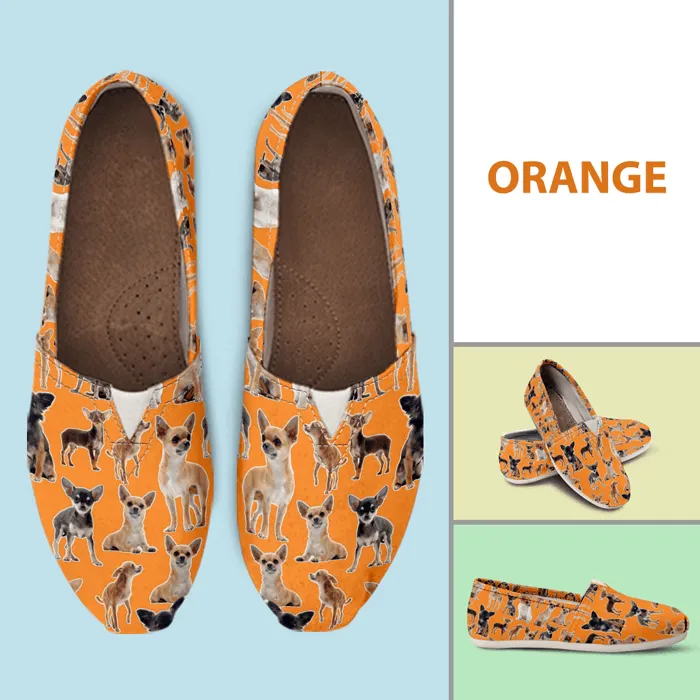 Chihuahua Casual Canvas Slip on Shoes Women's Flats
