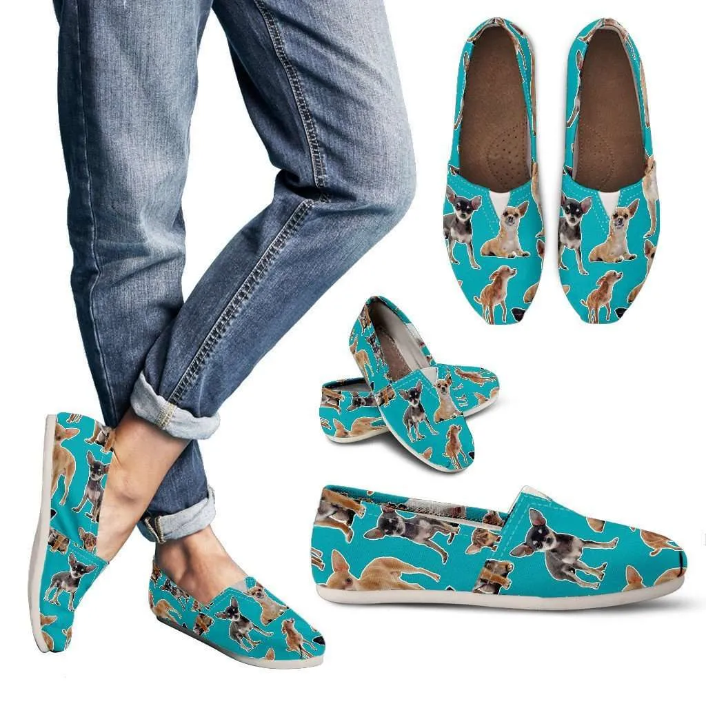 Chihuahua Casual Canvas Slip on Shoes Women's Flats