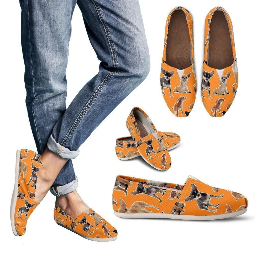 Chihuahua Casual Canvas Slip on Shoes Women's Flats