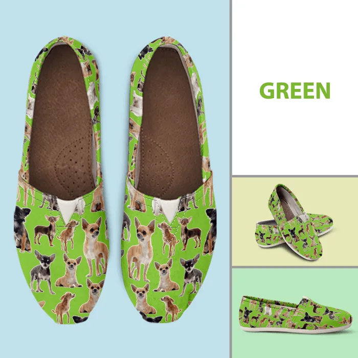 Chihuahua Casual Canvas Slip on Shoes Women's Flats