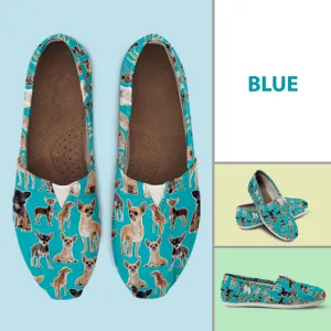 Chihuahua Casual Canvas Slip on Shoes Women's Flats