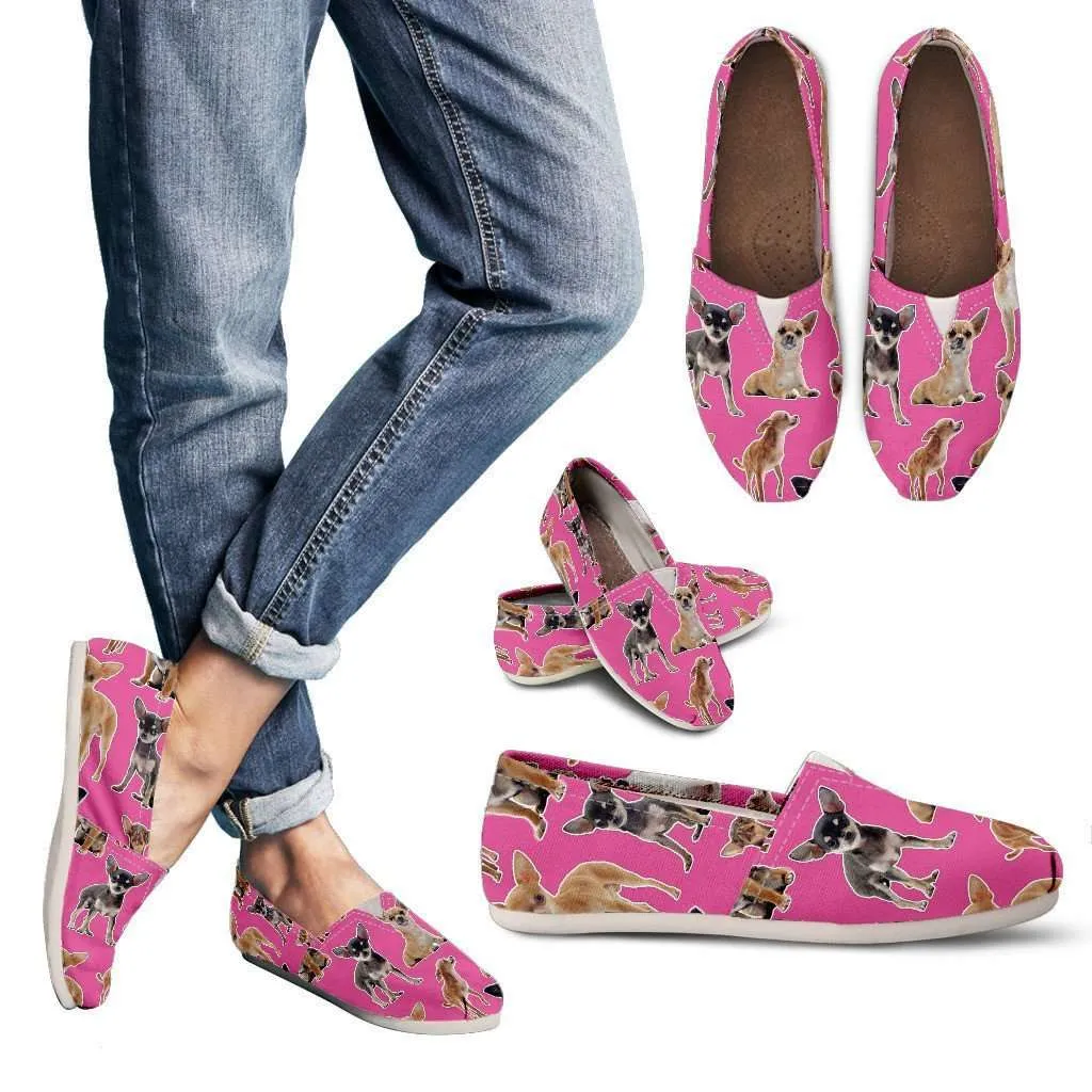 Chihuahua Casual Canvas Slip on Shoes Women's Flats