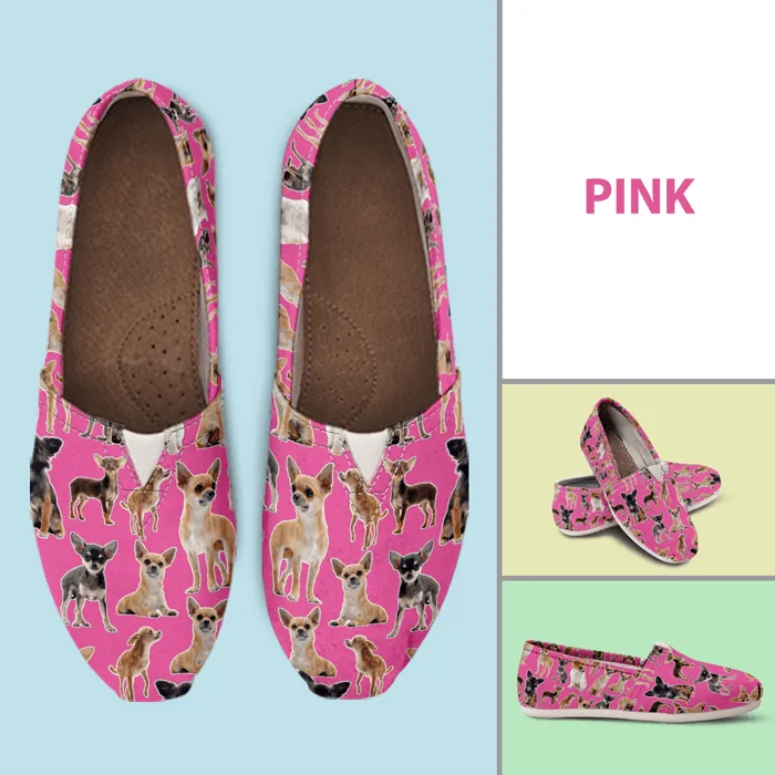 Chihuahua Casual Canvas Slip on Shoes Women's Flats
