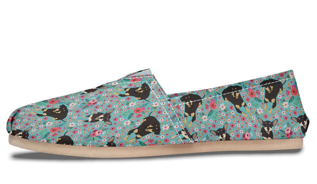 Chiweenie Flower Casual Shoes