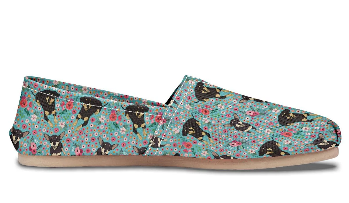 Chiweenie Flower Casual Shoes
