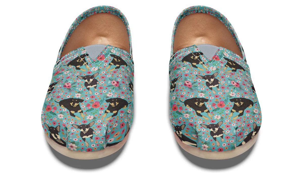 Chiweenie Flower Casual Shoes