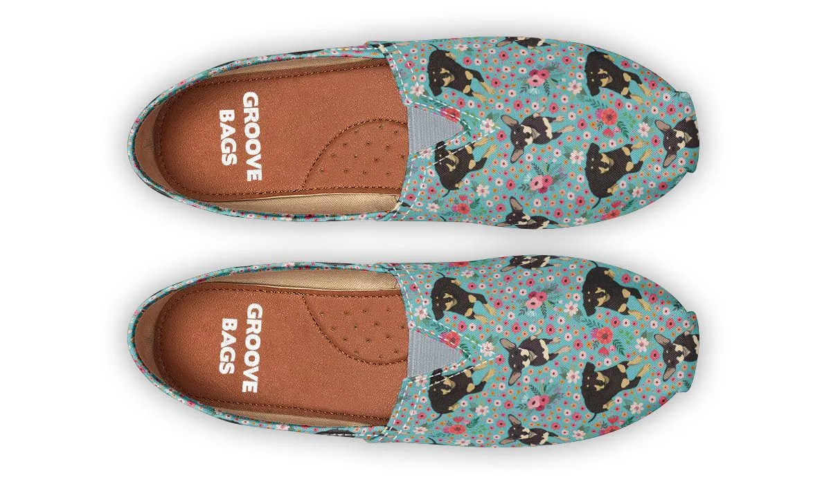 Chiweenie Flower Casual Shoes