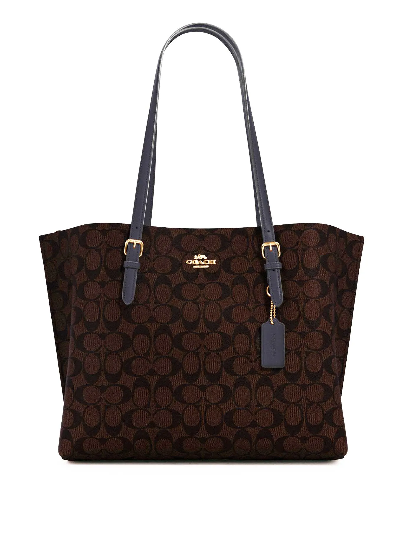 Coach Women's Brown & Black Mollie Tote In Signature Canvas
