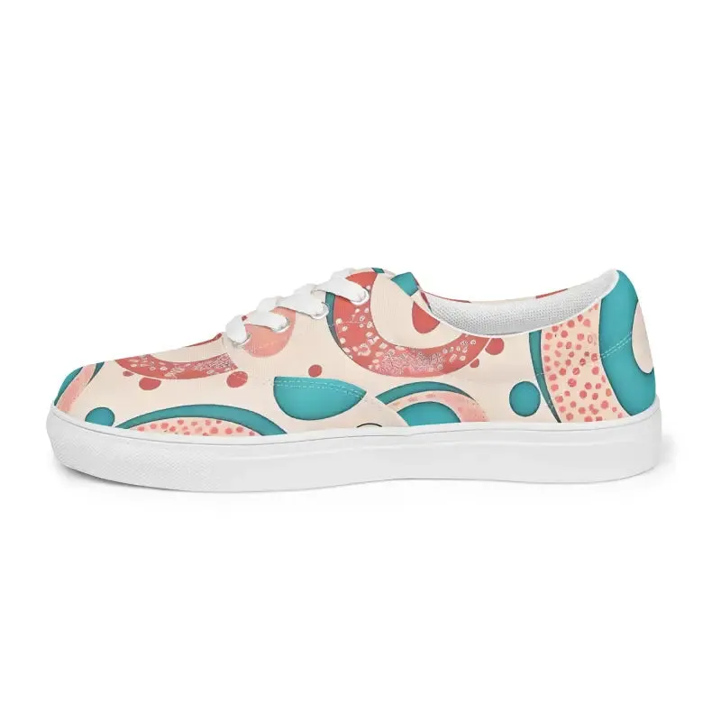 Colorful Women's Lace Up Canvas Shoes