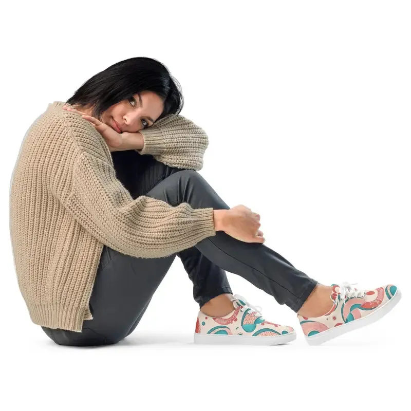 Colorful Women's Lace Up Canvas Shoes