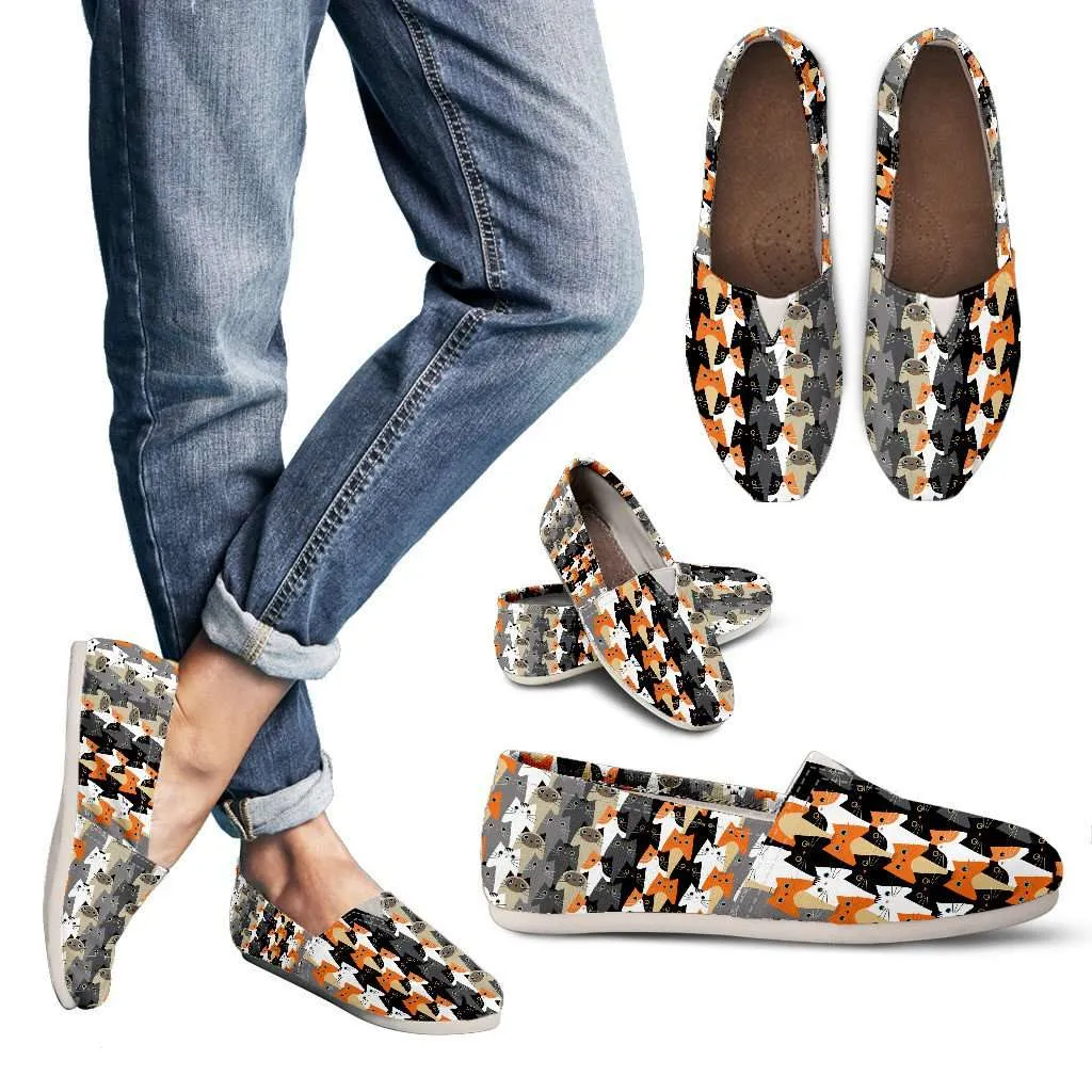 Crazy Cat Lady Casual Canvas Slip on Shoes Women's Flats