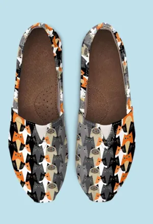 Crazy Cat Lady Casual Canvas Slip on Shoes Women's Flats