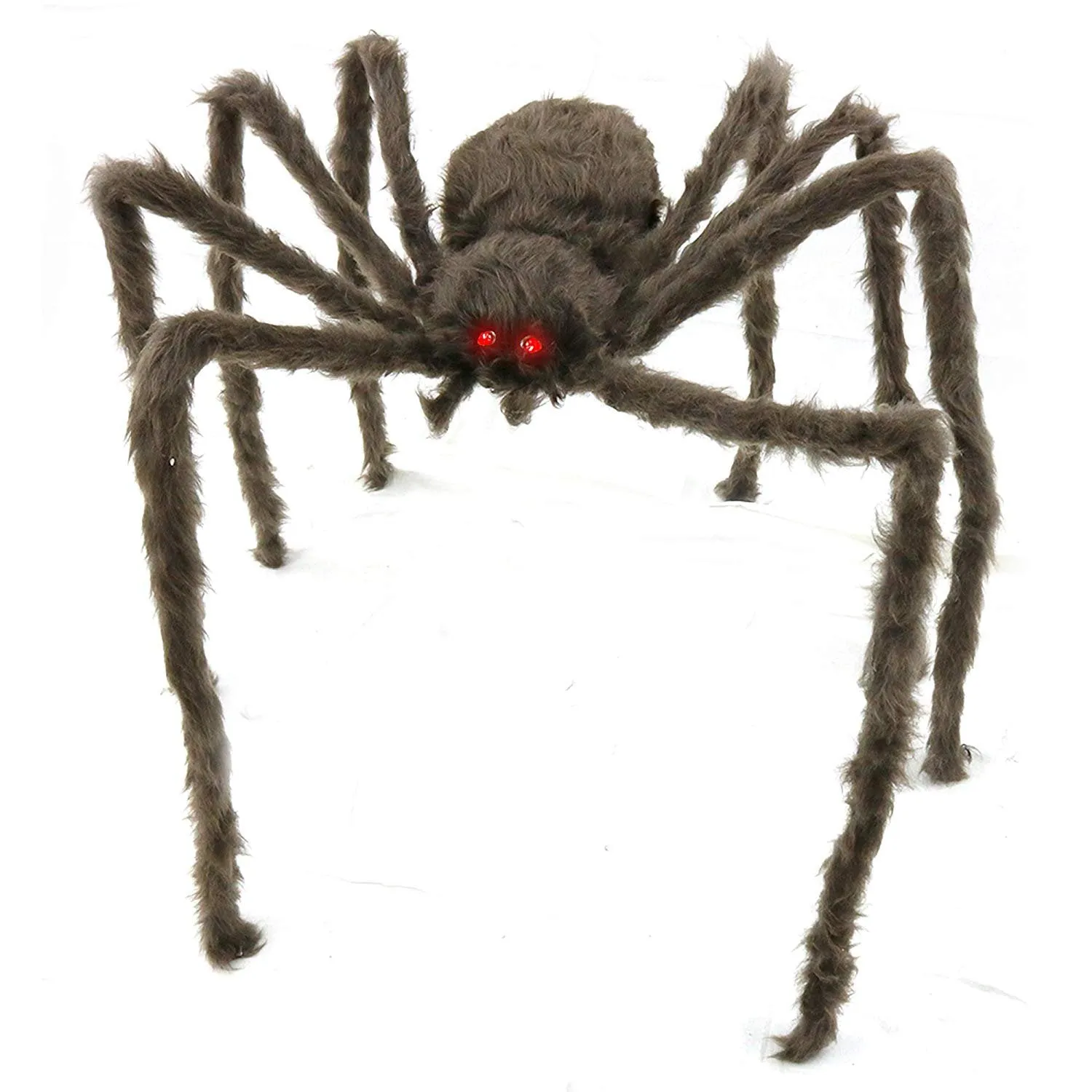 Creepy Spider - Hairy Real Look Tarantula Spider with Red LED Eyes - 1 Piece