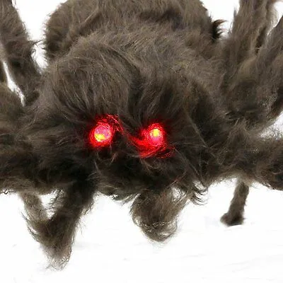 Creepy Spider - Hairy Real Look Tarantula Spider with Red LED Eyes - 1 Piece