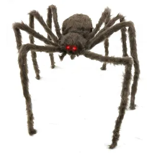 Creepy Spider - Hairy Real Look Tarantula Spider with Red LED Eyes - 1 Piece