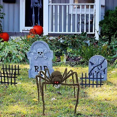 Creepy Spider - Hairy Real Look Tarantula Spider with Red LED Eyes - 1 Piece