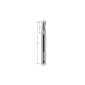 DATRON Single Flute End Mill, 3mm dia., 1/8 in shank