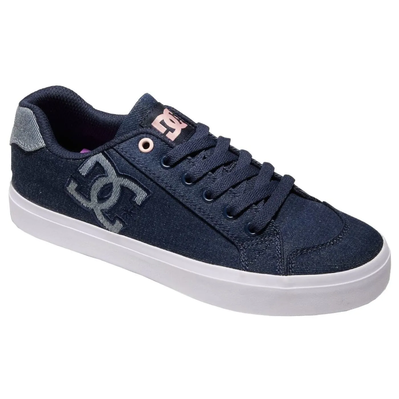 DC Chelsea Plus TXS J Dark Denim Canvas Womens Trainers