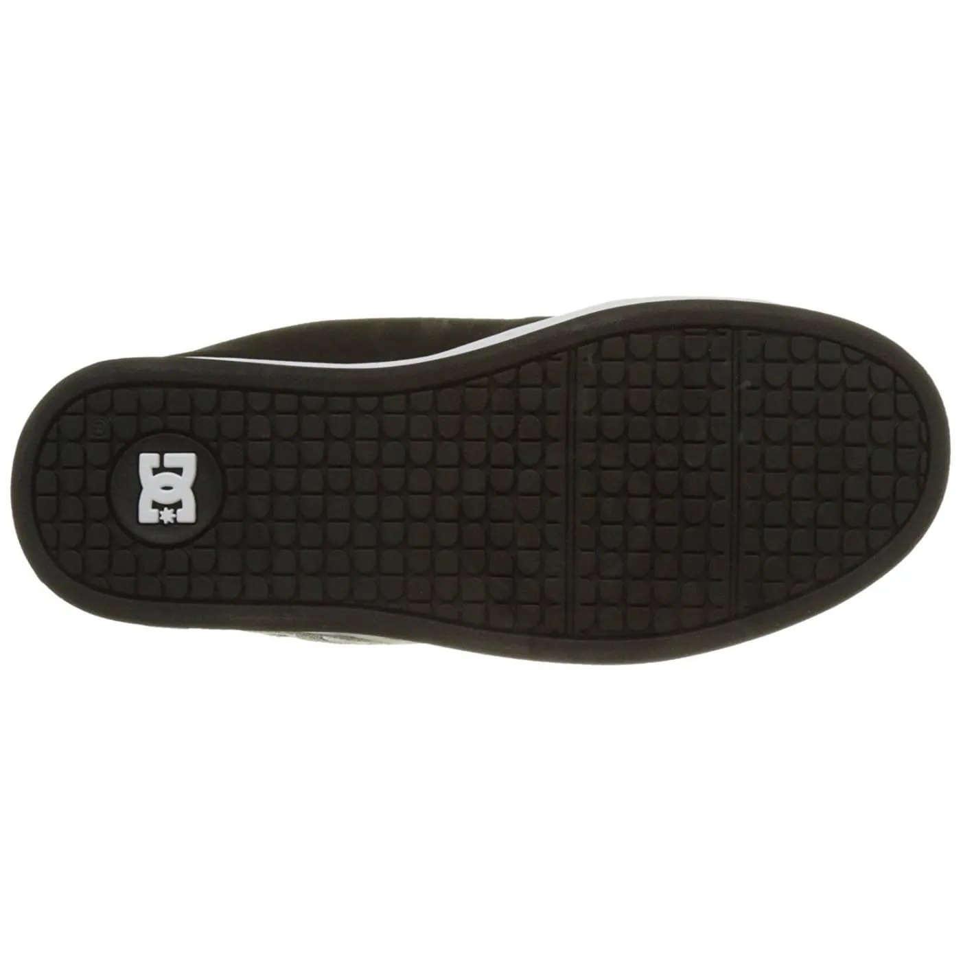 DC Net Black White Mens Suede Skate Trainers