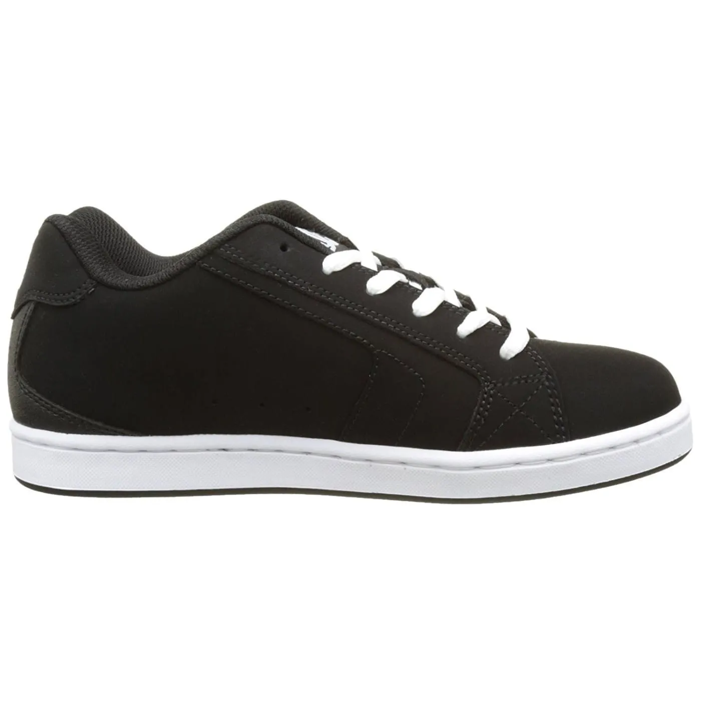 DC Net Black White Mens Suede Skate Trainers