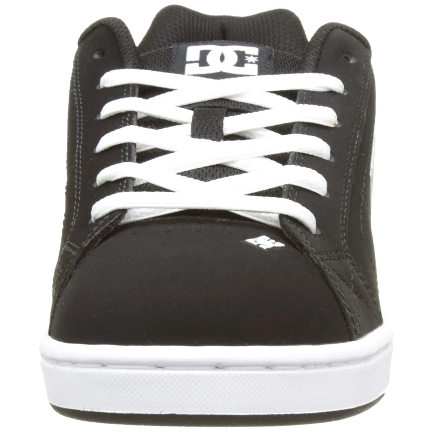 DC Net Black White Mens Suede Skate Trainers