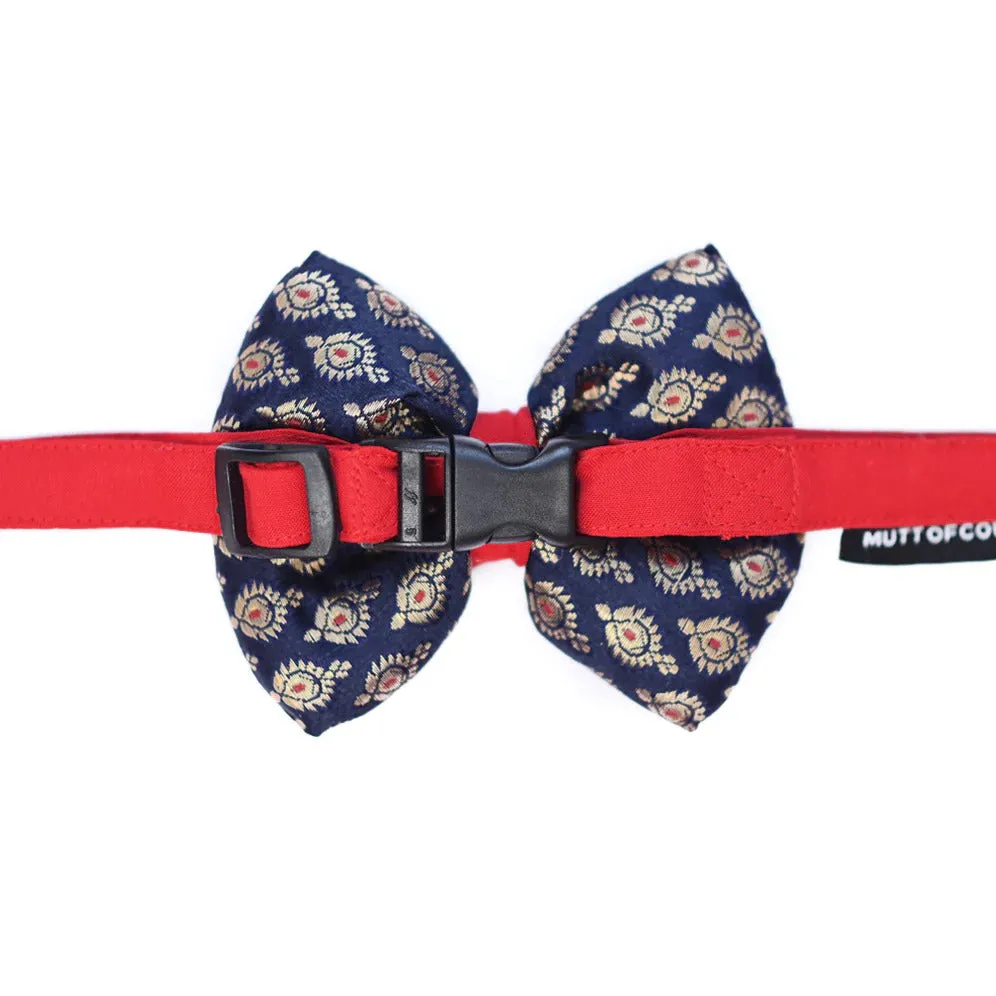 Diwali Bow Tie - Blue & Red