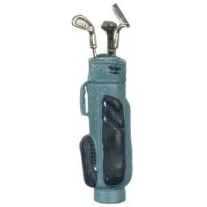 Dollhouse Miniature Golf Bag with Three Clubs
