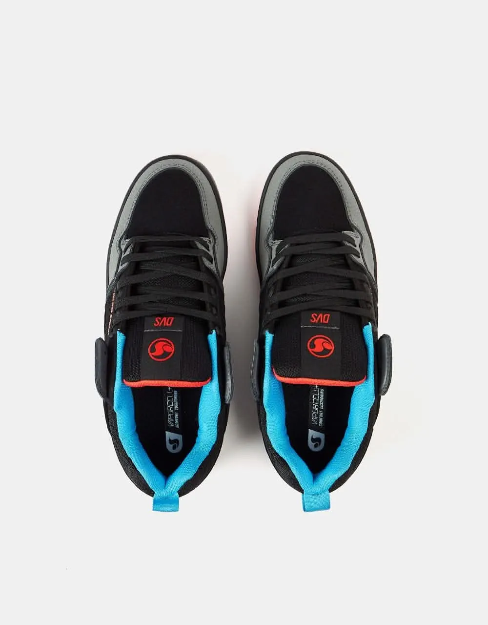 DVS Comanche 2.0  Skate Shoes - Charcoal/Black/Fiery Red/Blue Nubuck