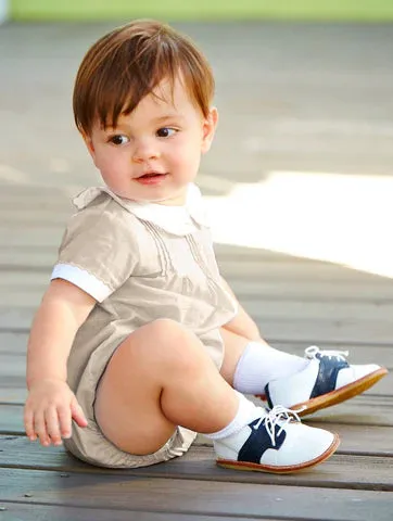 Elephantito Toddler Golfers -- White w/ Navy