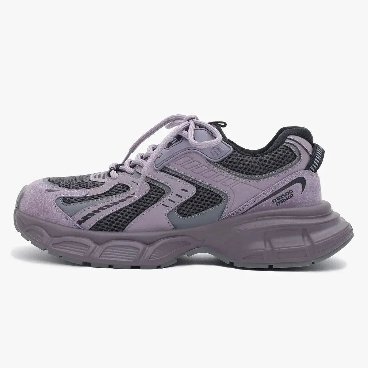 F16 Women's Casual Shoes - Leather Chunky Sneakers With Thick Bottom