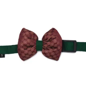 Festive Bow- Maroon & Green