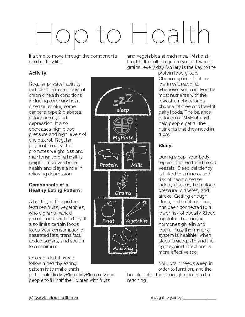 Floor Sticker - Health Hopscotch