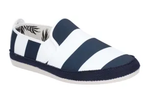 Flossy Ninfa Mens Slip On Striped Canvas Espadrille Casual Shoe