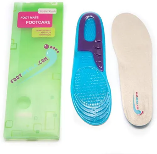 Foot Relief Soft Silicone Sports Gel Insoles, Insert Pad (S (4.5~7 US Women's))