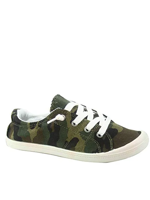 Forever Link Comfort-01 Camouflage Classic Slip-On Comfort Fashion Sneakers