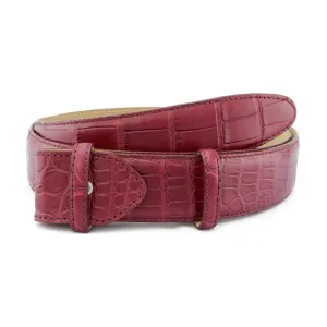 Genuine Matte Alligator Tail Bogart Belt Strap