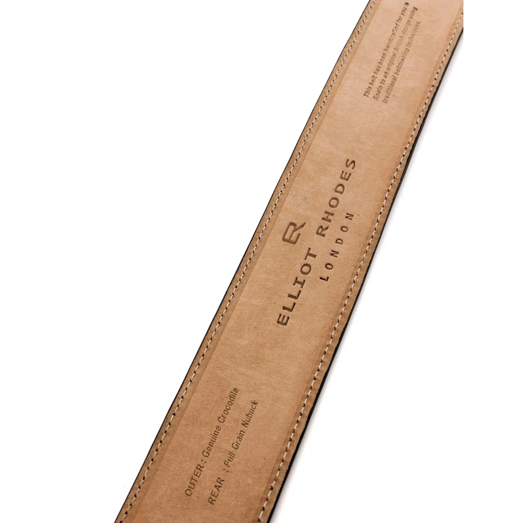 Genuine Matte Alligator Tail Bogart Belt Strap