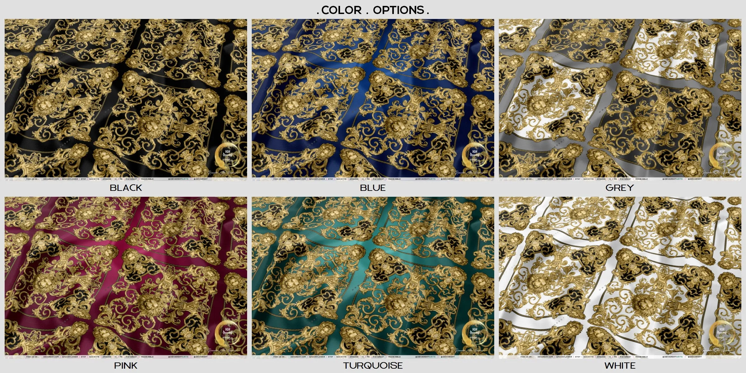 Golden Lion Brown Upholstery Fabric 3meters 12 Furnishing Fabric Options Baroque Lion Fabric By the Yard | D21040D