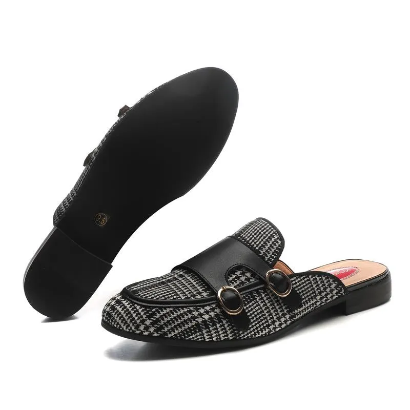 Handmade Men Casual Loafers Leather Half Shoe