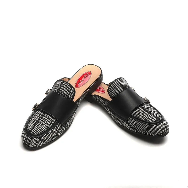 Handmade Men Casual Loafers Leather Half Shoe