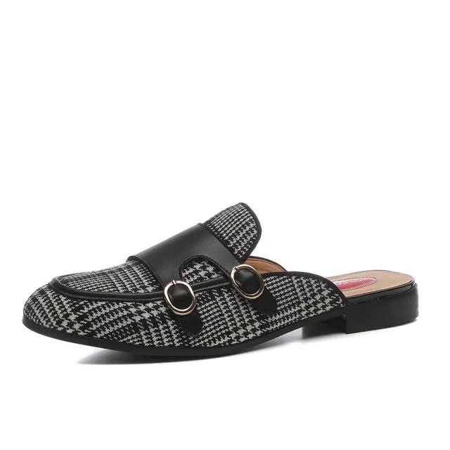 Handmade Men Casual Loafers Leather Half Shoe