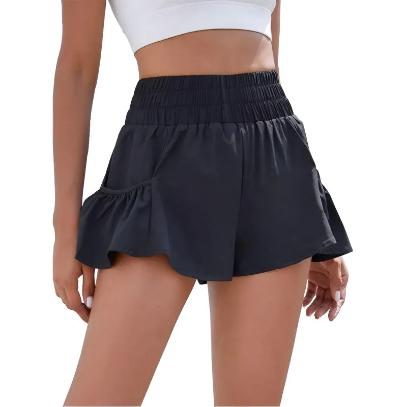 High Rise Athletic Shorts – Flexible Fit and Quick Dry