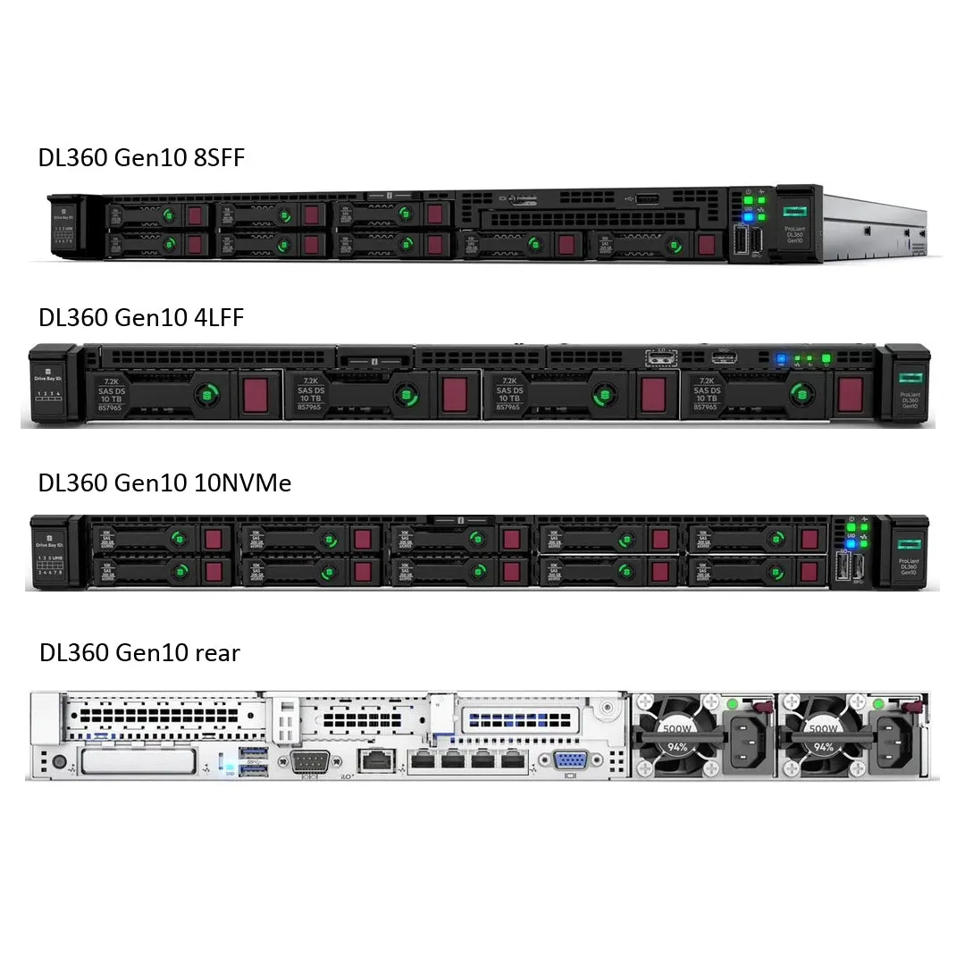 HPE ProLiant DL360 Gen10 Entry Rack Server 3106 1.7GHz 8C 85W 1P 16G-2R S100i 8SFF 1x500W Entry Server | 867961-B21