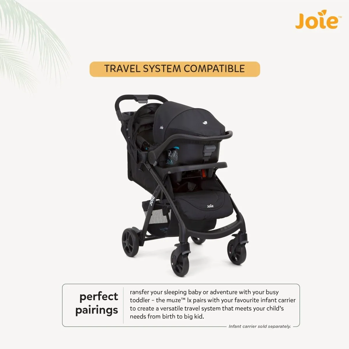 Joie Muze Lx Ts W/ Juva Travel System- Coal