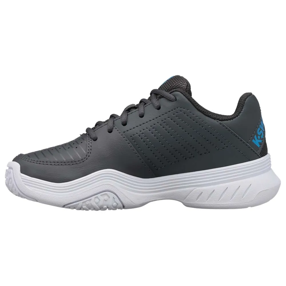 K-Swiss Court Express Omni Tennis Shoes (Junior) - Dark Shadow/White/Swedish Blue