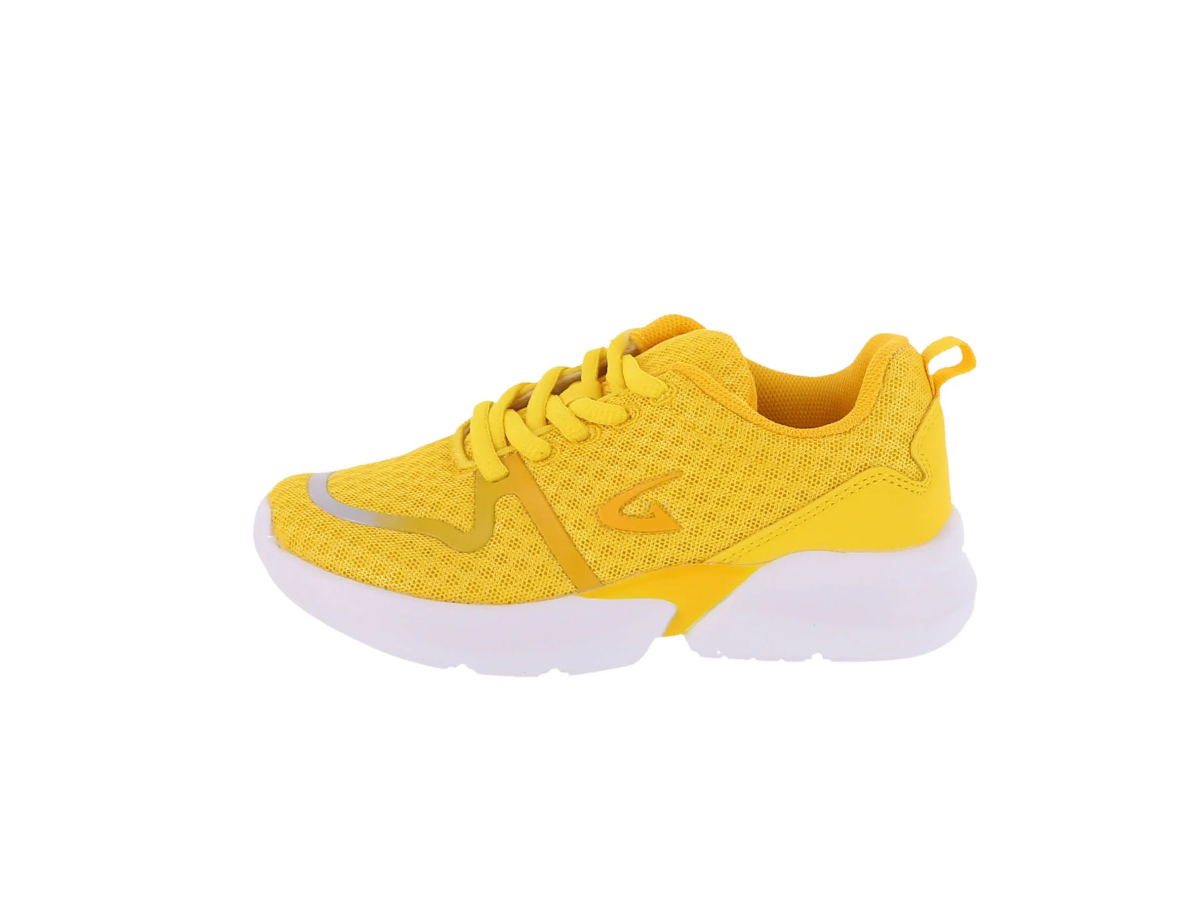 KID'S SHOES YELLOW MESH/FABRIC TENNIS SNEAKERS 4117K