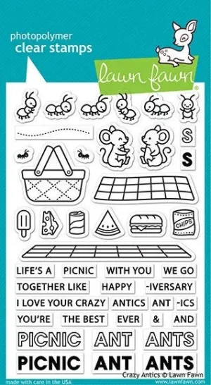 Lawn Fawn - Clear Photopolymer Stamps - crazy antics