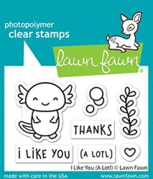Lawn Fawn - Valentines - Clear Photopolymer Stamps - I Like You (A Lotl)