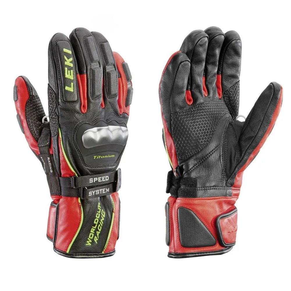 Leki World Cup Racing Ti S Speed Black/Red Gloves