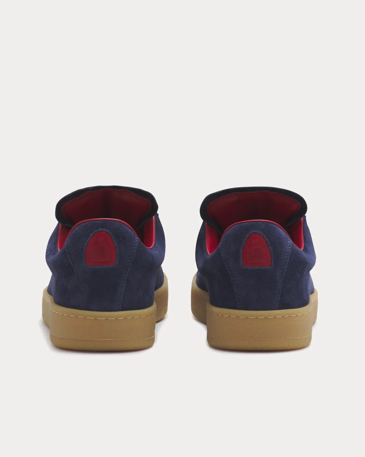 Lite Curb Suede Navy Blue / Red Low Top Sneakers